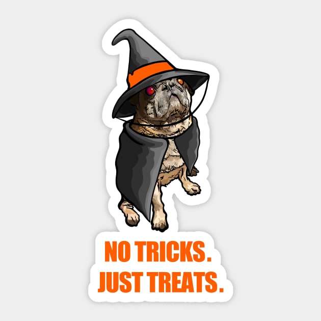 No Tricks. Just Treats Sticker by leonlambyart